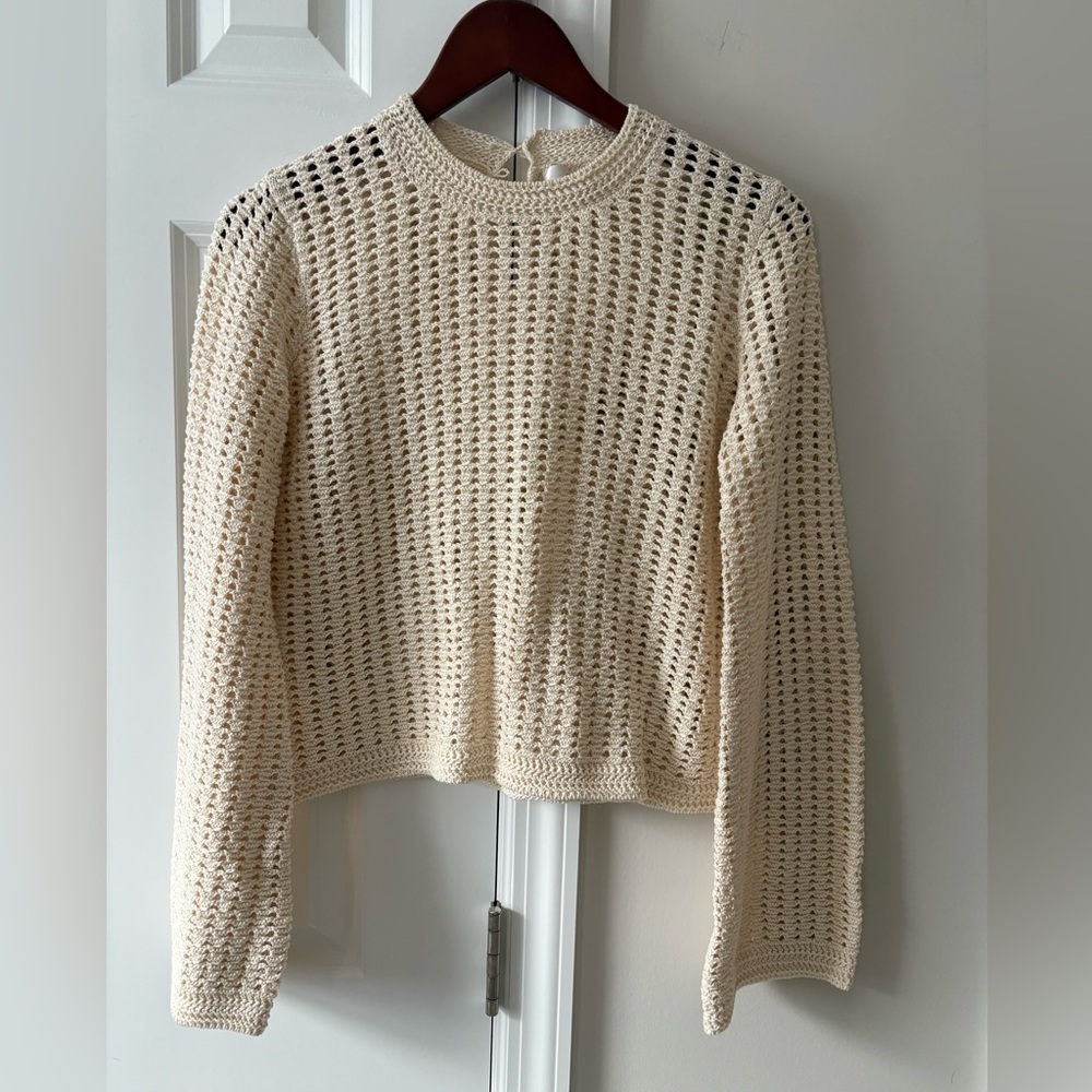 FRAME The Crochet Bell Sweater Size Small - Picture 4 of 10